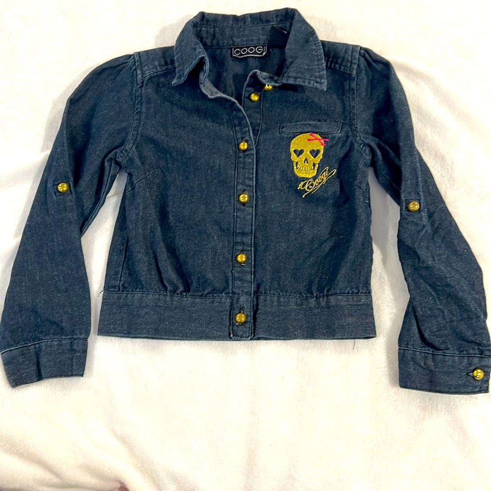 Coogi Denim Shirt with skull